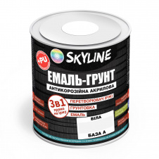 Фото - Емаль-грунт акрил-поліуретанова шовковисто-матова Skyline 3в1 Білий 0,9 кг Емаль-грунт акрил-поліуретанова шовковисто-матова Skyline 3в1 Білий 0,9 кг