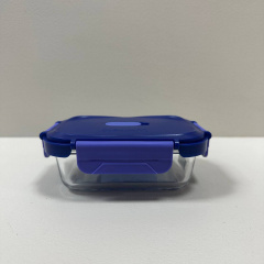 Емкость для еды стеклянная с пластиковой крышкой Luminarc Click Clack X0088 370 мл Синий (23737) Киев