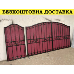 Ковані ворота із профнастилу з елементами кування Львів