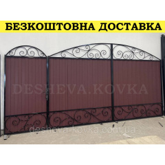 Ковані ворота з профнастилом та елементами кування Южноукраїнськ