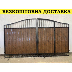 Ворота з профнастилом та каліткою Код: А-01003 Полтава
