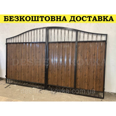 Ворота з профнастилом та каліткою Код: А-01003 Полтава