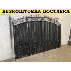 Кованые ворота из профнастила Код: А-0191(1) Київ
