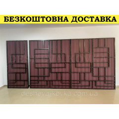 Ворота с вишневым матовым профнастилом в НАЛИЧИИ Львів