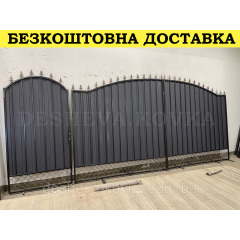 Ворота ковані із профнастилом Володарськ-Волинський