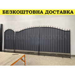 Ворота ковані із профнастилом Володарськ-Волинський