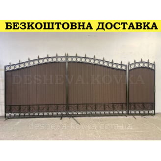 Кованые ворота из элементами ковки