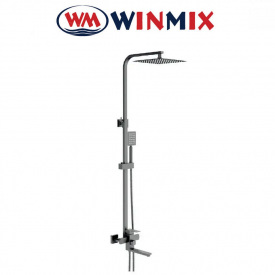 Душова колона із змішувачем Winmix KUB-007-J HEAVY Graphite SUS304 із нержавіючої сталі, Польща.