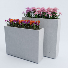 Вазон бетонный Барселона XL 100x100x25 см, уличный садовый RAL K7 Classic