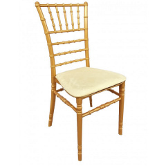 Стілець банкетний Чиварі GSDM золотий поліпропілен для урочистостей банкетів Київ