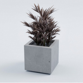 Вазон бетонный Верона XS 20x20x20 см, уличный садовый Футеровка крошкой