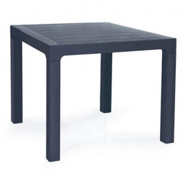 Садовий пластиковий стіл Олаф квадратний 90х90см чорний