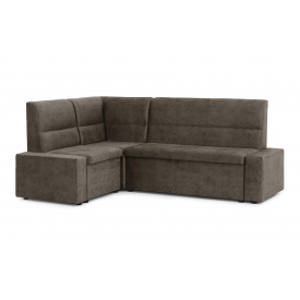 Кухонний куточок Мілан (145 × 205 см, велюр, з бильцями, коричневий) IMI