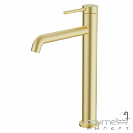 Смеситель для раковины высокий Аква Родос Madrid 07 Gold матовое золото