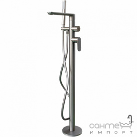 Напольный смеситель для ванны Аква Родос Turino 04 Gun Metal оружейная сталь