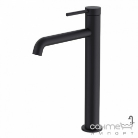 Смеситель для раковины высокий Аква Родос Madrid 06 Black Matte матовый черный