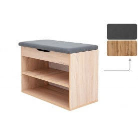 Тумба для взуття з сидінням FrostFeel-9 (дуб аппалачі і лілі 95, 68х36х49 см)