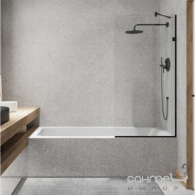 Шторка на ванну Weston 750x1500 хром/прозрачное стекло, угол острый, левая