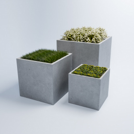 Горшок бетонный Верона L 80x80x80 см, уличный садовый RAL K7 Classic