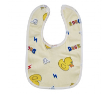 Дитячий тканинний слинявчик Mega Zayka MGZ-0600(Yellow) на кнопці