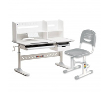 Парта-трансформер Fundesk Fiore II 1200х600х520-760 мм Grey + дитячий стілець FunDesk SST3L Grey