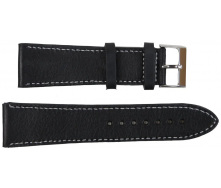 Ремінець для годинника Mykhail Ikhtyar шкіряний 26 мм Чорний (S699-26S black)