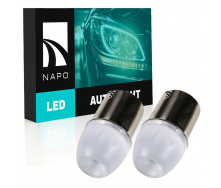 Комплект світлодіодних ламп Napo LED 1157-HP-Lens P21/5W 1157 BAU15S 2 шт Білий (2523839708)
