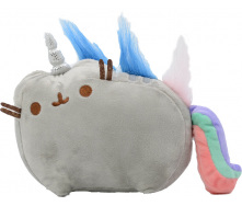 М'яка іграшка кіт-єдиноріг веселка VOLRO Pusheen cat Сірий (vol-651)