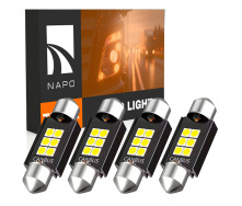 Комплект світлодіодних ламп для вантажівок Napo Truck SJ-3030-6SMD 24V 39mm C5W C10W 4 шт Білий (2476310800)