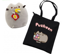 Комплект 2Life М'яка іграшка Pusheen cat 12х15 см та Сумка-шоппер 38х35 см v-12390
