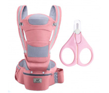 Хіпсит Baby Carrier 6 в 1 та манікюрні ножиці Рожевий (v-11912)