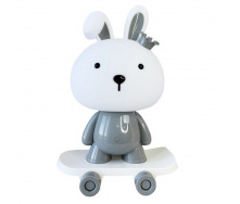 Нічник дитячий Зайчик на скейті Mega Zayka MGZ-1407 (Grey)