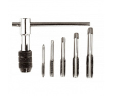 Набір мітчиків MASTERTOOL з Т-подібним утримувачем 6 ел. (M4/M5/M6/M8/M10) 15-1406