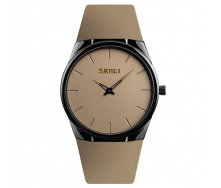 Наручний класичний годинник Skmei 1601S коричневий