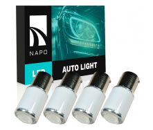 Комплект світлодіодних ламп Napo LED 1156-3030-6smd-Lens P21W 1156 BA15S 4 шт Білий (2523882564)