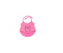 Силиконовый слюнявчик с карманом Kiddy Розовый Свинка 02675