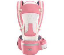 Хипсит эрго-рюкзак кенгуру переноска с сеткой Baby Carrier 6 в 1 Розовый (vol-10119)