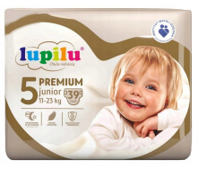 Підгузники Lupilu Premium Junior Розмір 5, Вага 11-23 кг, 39 шт