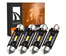 Комплект світлодіодних ламп для вантажівок Napo Truck SJ-7020-1SMD 24V 41mm C5W C10W 4 шт Білий (2530979787)