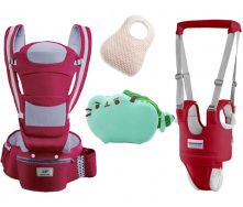 Хипсит Baby Carrier эрго-рюкзак кенгуру переноска 6 в 1 игрушка Пушин кот Дракон (vol-1881) Красный