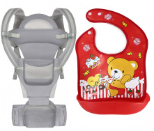 Хипсит эрго-рюкзак кенгуру переноска слюнявчик-трансформер Baby Carrier 20 кг 6 в 1 Серый (vol-9894)