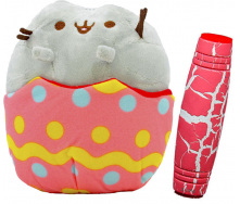 Комплект М'яка іграшка кіт в яйці Pusheen cat і Антистрес іграшка Mokuru (vol-729)