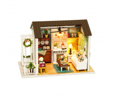 Ляльковий будинок конструктор DIY Cute Room 8008-D Вітальня з верандою та каміном 3D (5792-19397)