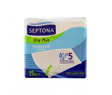 Пелюшки вологопоглинаючі Septona одноразові Dry Plus 60*90 15 шт