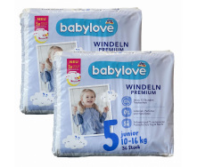 Підгузки Babylove Premium 5 Junior (10-16 кг) 72 шт