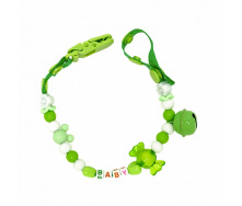 Ланцюжок для пустушки Mega Zayka MGZ-0500(Green) з дзвіночком