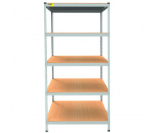 Металевий стелаж Emby Light Series 5 полиць ДСП до 100 кг 2400х900x600 мм
