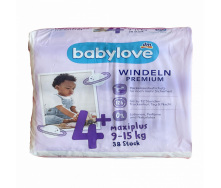 Підгузки Babylove Premium 4+ Maxi Plus (9-15 кг) 38 шт