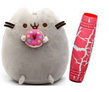 Комплект М'яка іграшка кіт з пончиком VOLRO Pusheen cat та Антистрес іграшка Mokuru (vol-727)