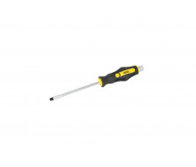 Викрутка ударна шліцева магнітна MASTERTOOL GM EXTERNAL HEX SL6х125 мм ручка з покриттям TPR (49-6612)
